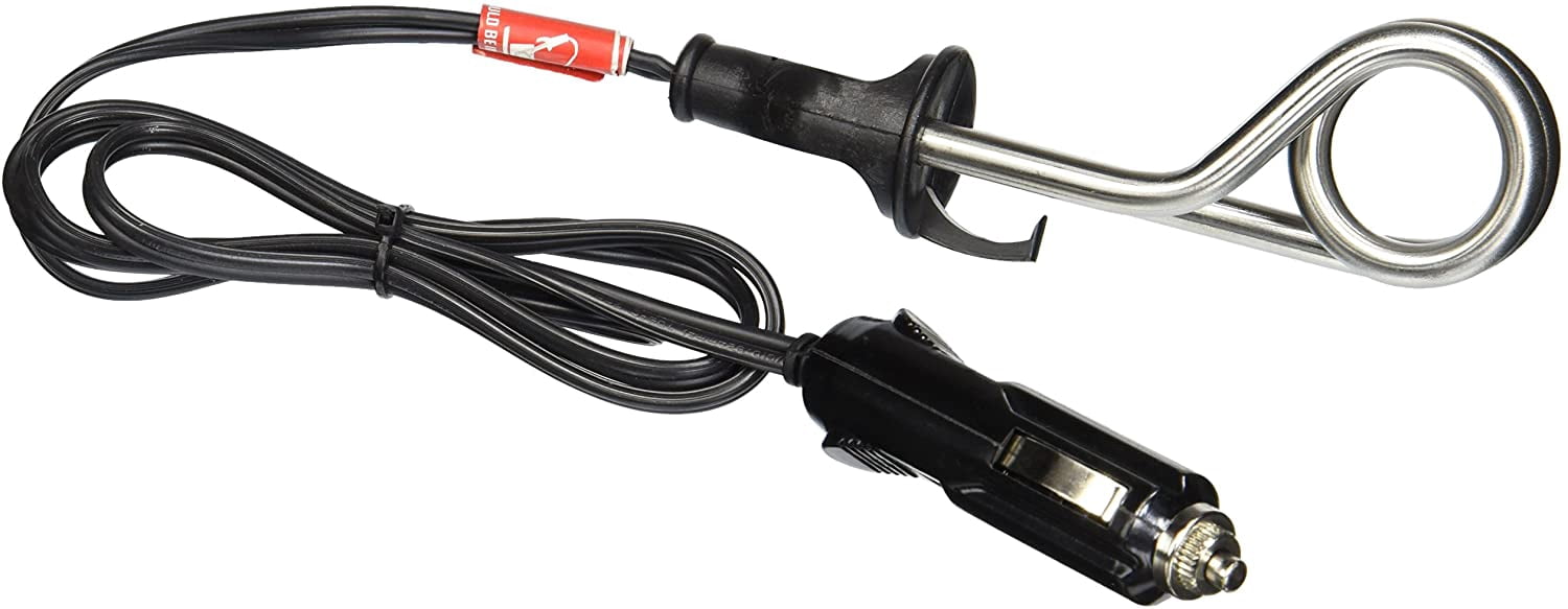 OVENTE Car Electric Immersion Heater for Tea Coffee, Portable Submersible Water Warmer, Black CH1121