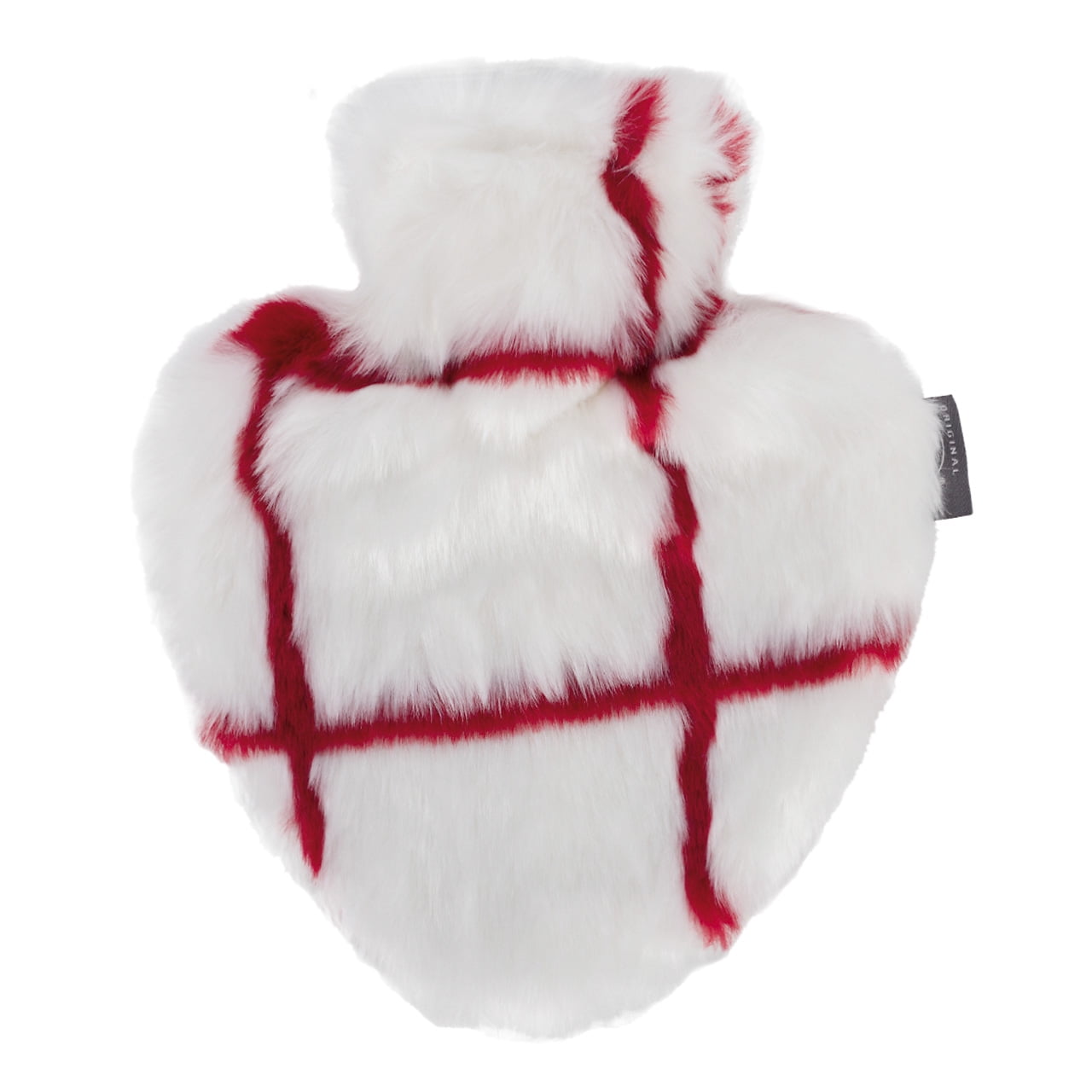 Fashy Heart Shape Hot Water Bottle with High Quality Fake Fur in Red