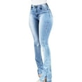 thumbnail image 1 of JDinms Womens Bootcut Flare Jeans Bell Bottoms Solid Denim, 1 of 3