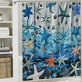 thumbnail image 6 of Chilfamy  Shower Curtain Eco-Friendly Waterproof Bathroom Curtains Ocean Theme Semi Translucent Shower Curtain Liners with Rustproof Grommets(Starfish and Seashells) White, 6 of 7