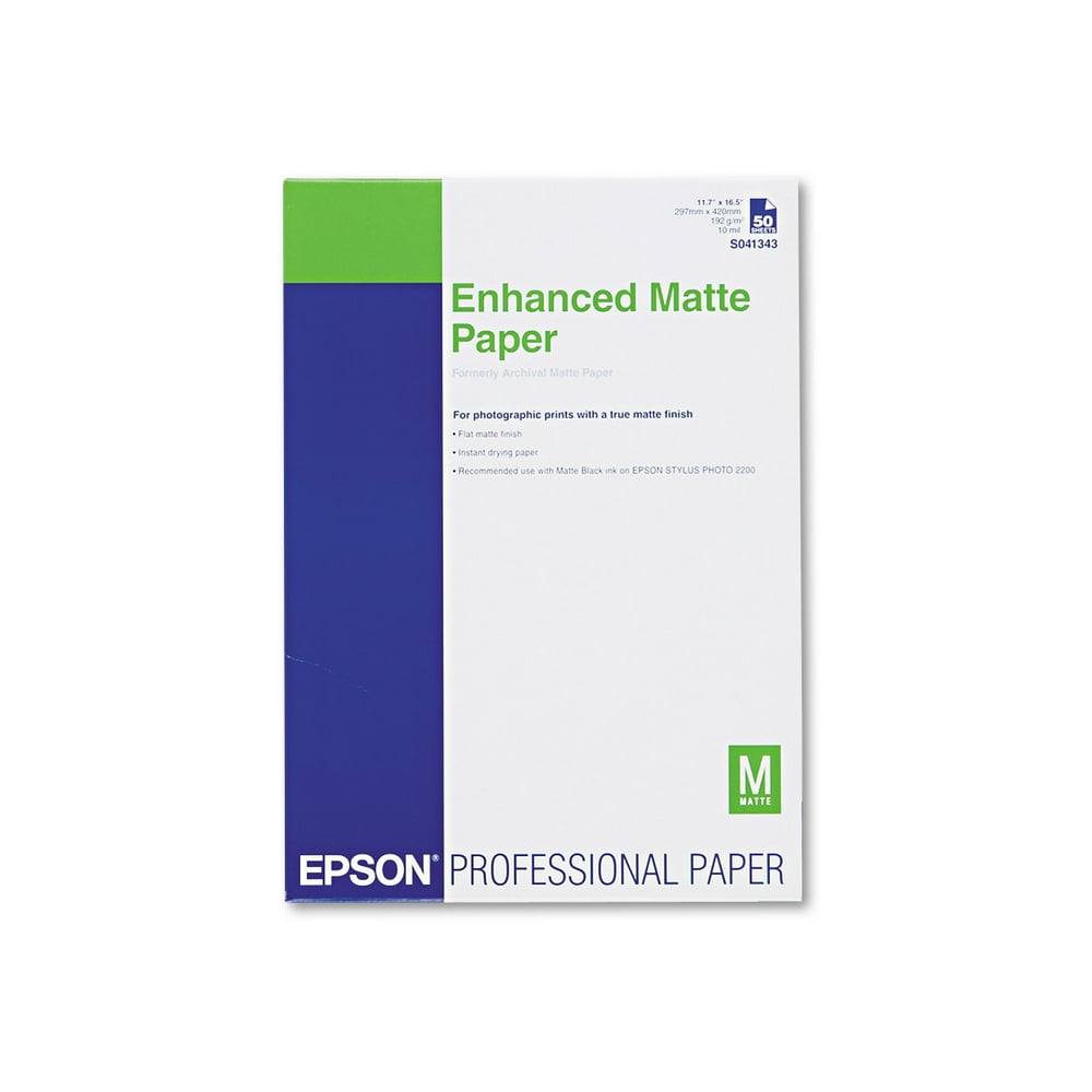 Epson Ultra Premium Matte Presentation Paper, 113/4 x 161/2, White