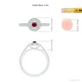 thumbnail image 5 of ANGARA Natural Vintage Style Ruby Halo Ring with Milgrain Detailing in 14K White Gold for Women (Size-3mm) | July Birthstone Jewelry for Her | Natural Ruby Rings, 5 of 10