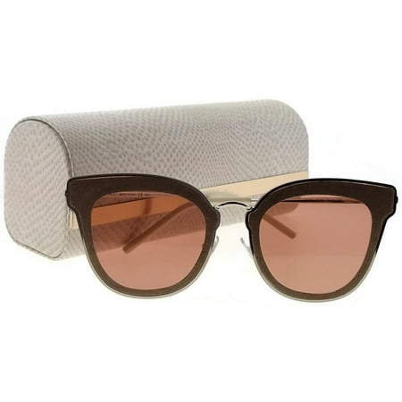 Jimmy Choo NILE-S-S0J-2M-63 Square Women’s Silver Frame Brown Lens Sunglasses