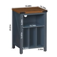 thumbnail image 3 of Joaxswe Large Record Player Stand with Vinyl Storage, Record Player Table, Turntable Stand with Wood Legs for Muscic Room, 3 of 8