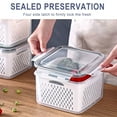thumbnail image 2 of Deals of The Day Clearance! Gosuguu Fruit and Vegetable Storage Containers for Fridge, Large 3-in-1 Produce Storage Bins, Fresh Draining Containers with Lid and Colander for Fridge Organization, 2 of 5