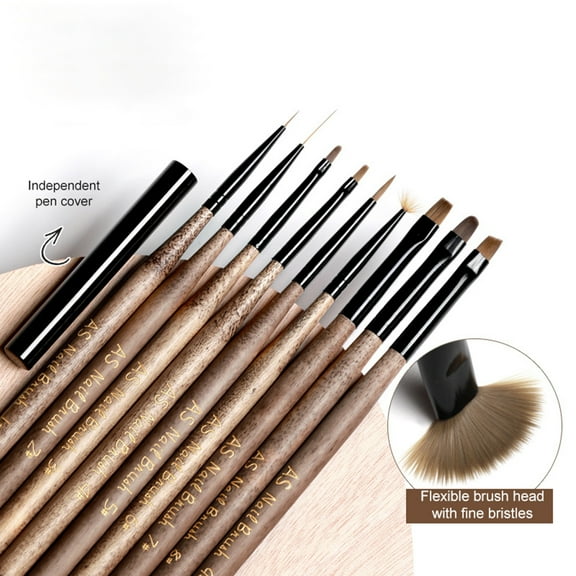 dianhelloya Nail Art Supplies Nail Liner Brush Reusable Anti-Slip Convenient Drawing Liner Brush DIY Fine Details Manicure Tools for Lady