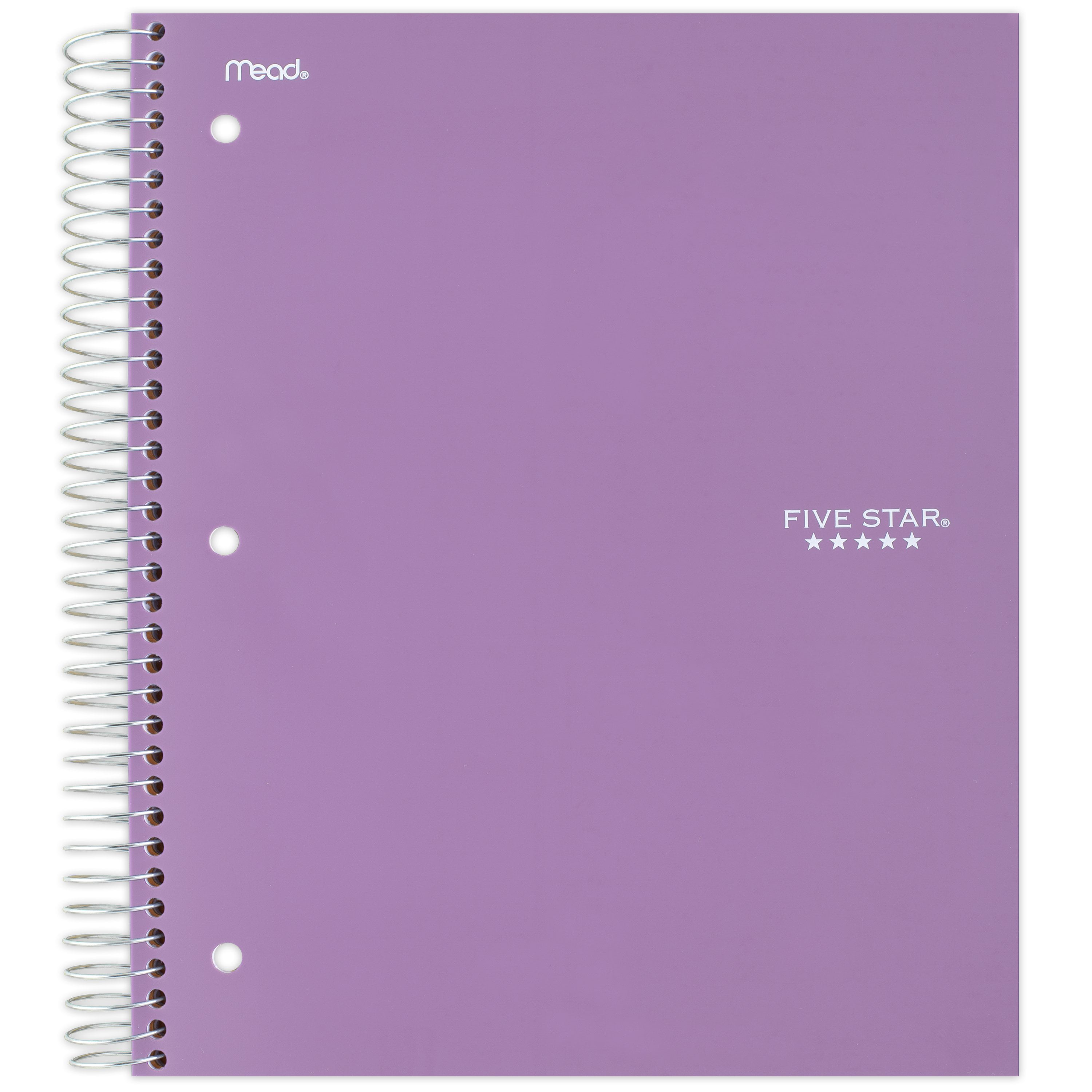 11" x 8-1 200 Sheets Five Star Spiral Notebook College Ruled Paper 5 Subject 