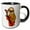 Black/White, variant on 3drose, Cute Funny Cool Sloth Playing Cello Cartoon, 11oz Two-tone Black Mug