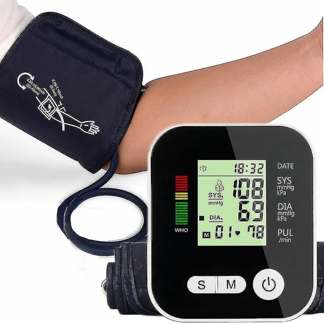 Blood Pressure Monitor Compatible With Upper Arm, Machine Digital Automatic Heart Rate Monitor, Machine Cuff Kit With Large Display,irregular Heartbea