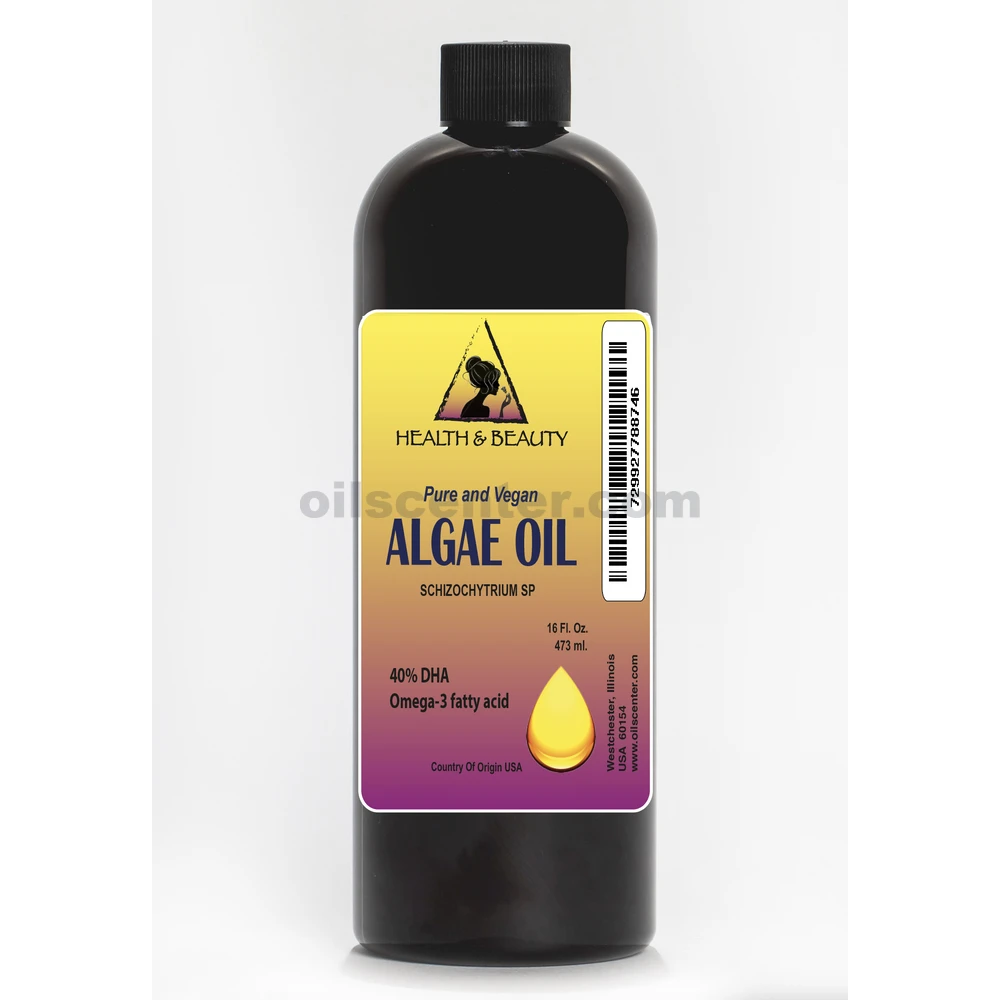Algae Oil Vegan DHA-40% Omega-3 Fatty Acids Natural Pure 48 oz