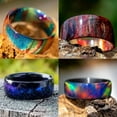 thumbnail image 3 of Unisex Acrylic Resin Rings, Geometric Natural Style Statement Rings for Women and Men, Simple Colorful Fashion Rings, 3 of 3