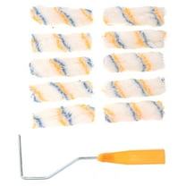 CTIRCHIU  Beige Compact Paint Roller Kit 10 Brush Rollers for Small Area Coating