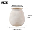 thumbnail image 3 of Ceramic Flower Vase, Large Decorative White Vase, Farmhouse Terracotta Vases for Home Decor, Rustic Vintage Vases for Living Room, Kitchen, Bedroom, Office, Coffee Table, 18CM, 3 of 9