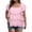 #470-Pink, variant on Craaazy Women's Plus Size Tops Solid Color Square Neck Tiered Ruffle Short Sleeve Loose Fit Casual Daily Wear
