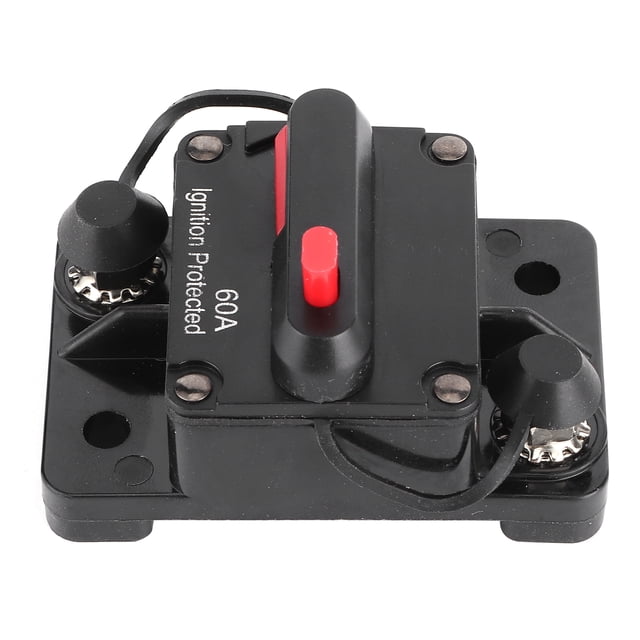 Circuit Breaker 60A AMP Circuit Breaker Fuse Reset Holders 12-48V DC Waterproof For Auto RV Yacht