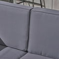 thumbnail image 5 of Frankie Outdoor Acacia Wood Sectional Loveseat with Cushions, Gray, Dark Gray, 5 of 8