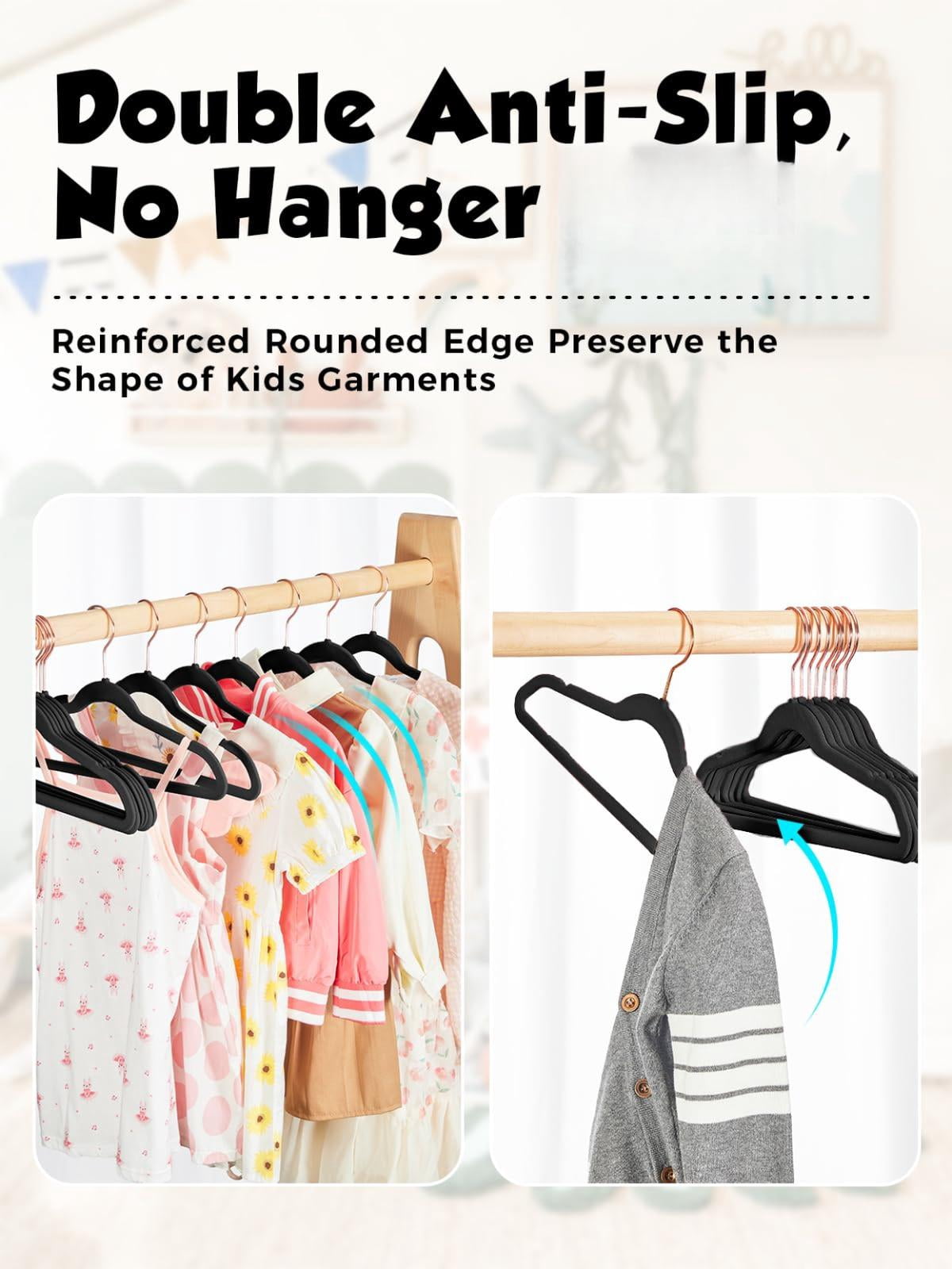Clothes Hangers Black 14 inch-50P Space Saving Closet Organizer