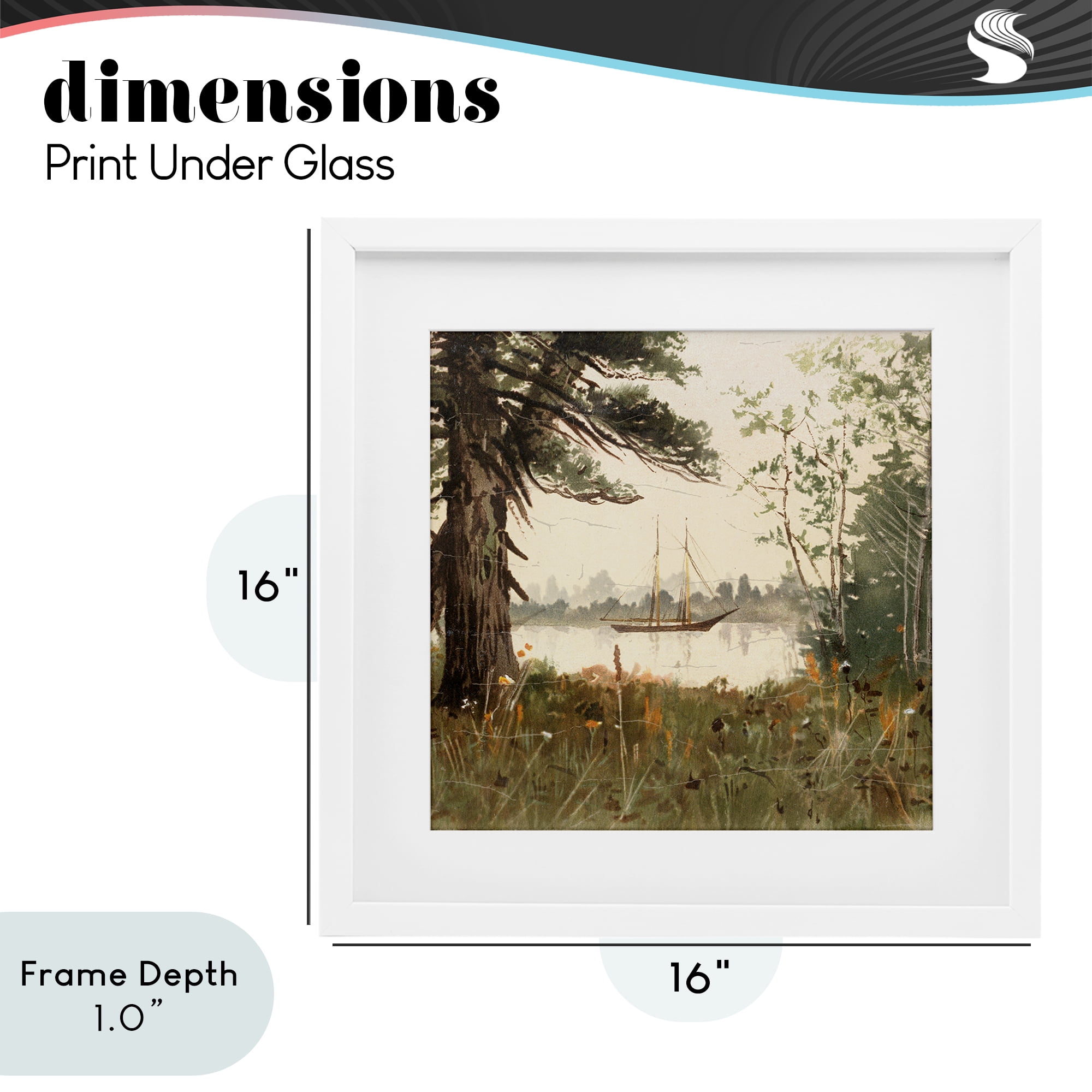 Stupell Industries Boating View Through Trees White Framed Print Under Glass, design by Lula Bijoux & co.