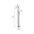 thumbnail image 2 of Elegant Kitchen & Bath FAT-8001PCH Steven Floor Mounted Roman Tub Faucet with Handshower, Chrome, 2 of 10