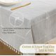 thumbnail image 3 of Mantel rectangular de lino y algodón, impermeable, lavable, de estilo rústico, de 55 x 70 pulgadas, color gris, 3 of 4