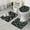 Black Cartoon Dinosaurs-1, variant on Black Cartoon Dinosaurs Skeletons Pattern Bathroom Rugs Sets 3 Piece,Toilet Cover Set,Absorbent Non Slip Bathroom Mats Sets with U-Shaped Contour Rug Toilet Rug Set