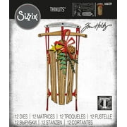 Sizzix Thinlits Dies Vintage Sled by Tim Holtz 12 Pack for Crafting