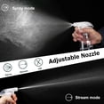 thumbnail image 5 of Plastic Spray Bottles 12oz 2 Pack Adjustable Mist/Stream Spraying Heavy Duty Square Water Spray Bottles for Hair, Cleaning Solutions, Plants，Essential Oils (Clear), 5 of 6