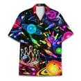 thumbnail image 2 of Neon Planet Bowling Hawaiian Shirt For Men Galaxy Bowling Shirt Mens Hawaiian Shirts Short Sleeve Button Down Shirt Men, 2 of 7