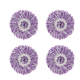 thumbnail image 1 of 4 cabezales de repuesto para mopa de repuesto para mopa mágica con rotación de 360 ​​grados, cabezal de repuesto de microfibra redondo, tamaño estándar, morado, paquete de 4, 1 of 4