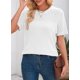 thumbnail image 5 of Blusas de verano Dokotoo 2025 para mujer, casual, manga corta M, color blanco, 5 of 8
