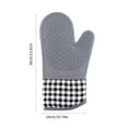 thumbnail image 3 of Ycandiee Silicone Oven Mitts, Heat and Slip Resistant Oven Mitts with Soft Cotton Lining Non-Slip Textured Grip, Long Flexible Thick Gloves for BBQ, Baking, Cooking, 3 of 7