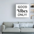 thumbnail image 2 of Canvas Wall Art - Jean Plout 'Good Vibes Typography A' Wall Art for Living Room, Bedroom, or Office Décor by Trademark Fine Art - 35 x 35 Inches, 2 of 4
