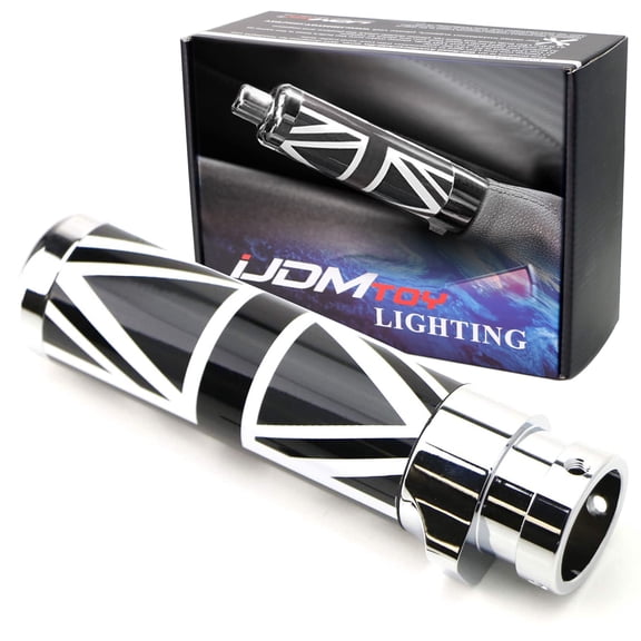 Black/Grey UK Union Jack Flag Alloy Metal Handbrake For Gen1/Gen2 Mini Cooper R50 R52 R53 R55 R56 R57 R58 R59