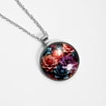 thumbnail image 4 of Petal flower Women's Glass Circular Pendant Necklace, 4 of 5