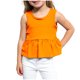thumbnail image 1 of Vestido de verano para niña con camiseta y falda elástica de cuello redondo en colores pastel. Bonita y clásica camiseta de algodón para niña., 1 of 4