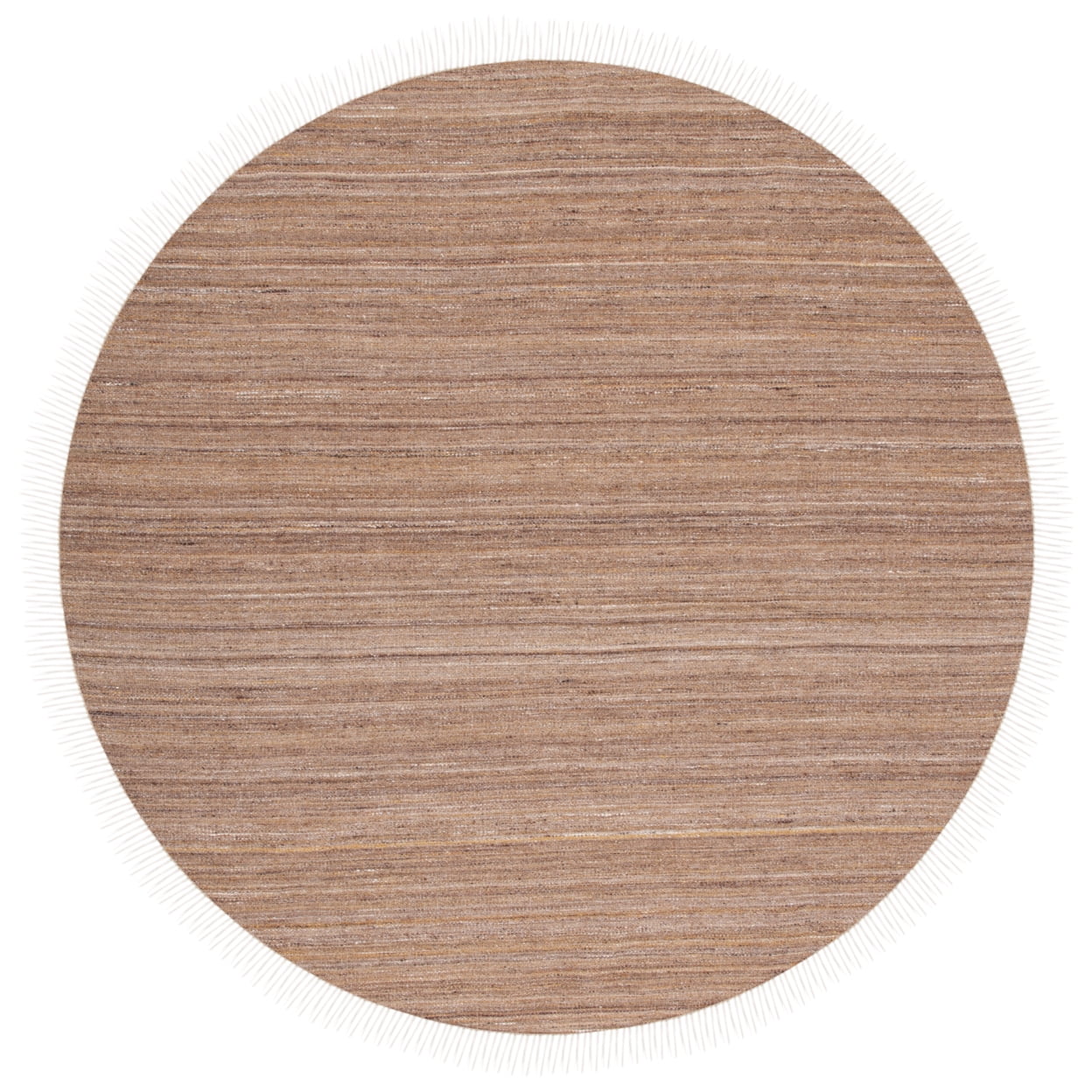 SAFAVIEH Kilim Russell Striped Area Rug, Beige/Yellow, 7' x 7' Round