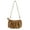 Tan, variant on Elegant Small Soft Ruffled Vegan PU Leather Handbag Shoulder Bag
