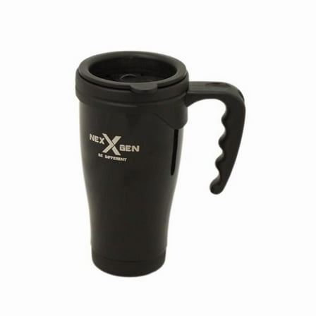 NexGen W02M993-BLK 16 oz Stainless Steel & Plastic Travel Mug - Black