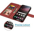 thumbnail image 5 of Galaxy S23 Case, Samsung Galaxy S23 Wallet Case, Galaxy S23 Leather Case, Tekcoo PU Leather Folio Flip Cover Magnetic Closure TPU Shockproof Protective Case Kickstand Strap -Wine Red, 5 of 11