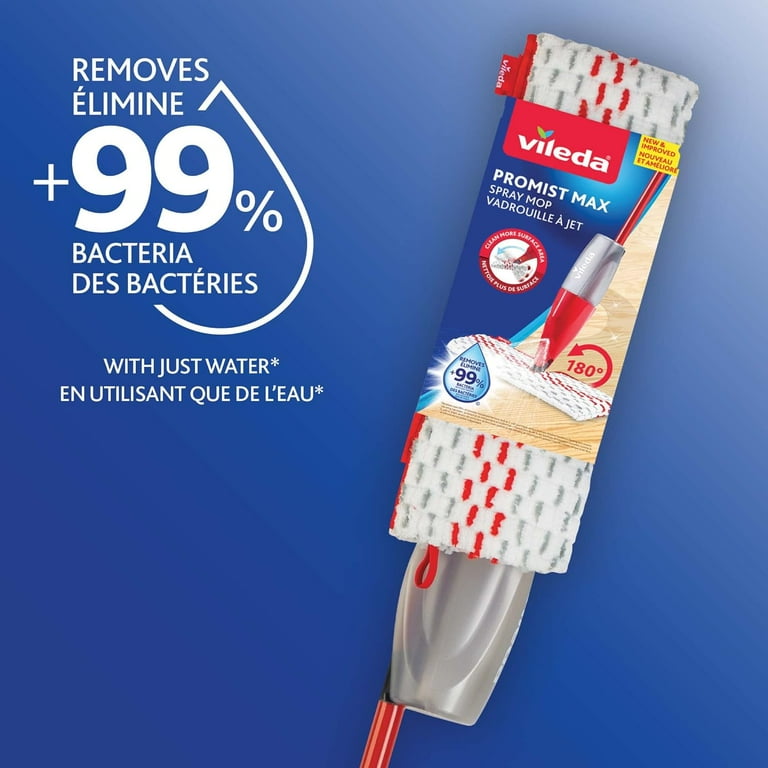 Vileda 1 2 Spray Max Mop Refill, Microfiber Pad, Washable