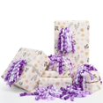 thumbnail image 3 of Gift Bows LIZLOVESS, juego de 6 unidades, autoadhesivos satinados morados, 6 pulgadas, 3 of 6