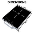 thumbnail image 3 of Equator 11" Portable One-Burner Induction Cooktop LIGHT Aluminum Handle 110V, 3 of 17