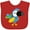 Red, variant on Inktastic Colorful Parrot, Tropical Parrot, Cute Parrot Boys or Girls Baby Bib