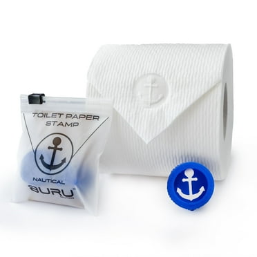 BURU SOLUTIONS Toilet Paper Stamp Nautical (Anchor) - Add a Unique Personal Touch to Your Bathroom Decor! Enhance your Home Decor. Ideal for Housekeeping, Hotels, Rentals, Home Staging Decor and more