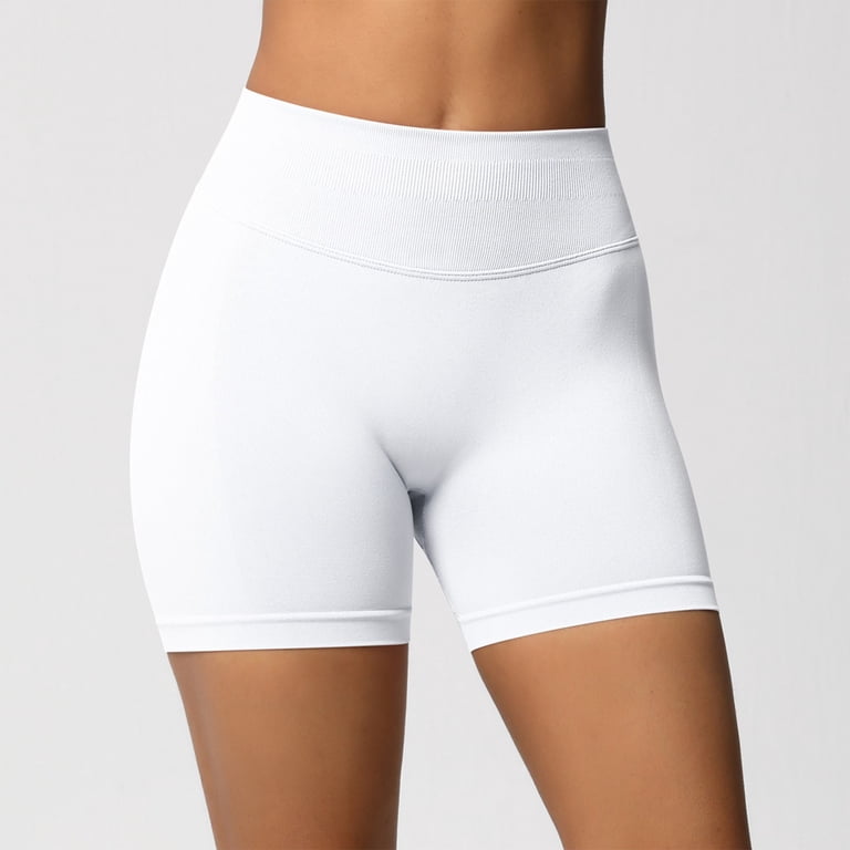 ZQUUVOU Women's Shorts Sports Fitness High Waisted Tight Yoga