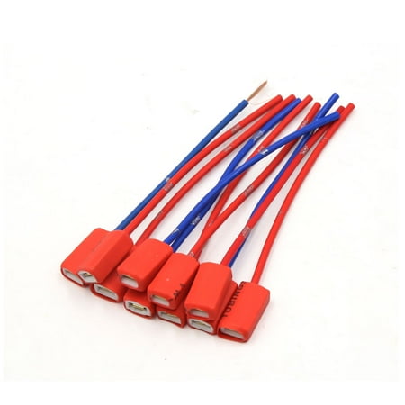 - 10Pcs 1-Wire H1 Ceramic Headlight Lamp Bulb Extension Connector Socket for Car