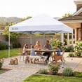 thumbnail image 4 of CROWN SHADES 8x8 Pop Up Canopy with One Push Setup Easy Outdoor Sun Shade for Events Parties Camping White, 4 of 7