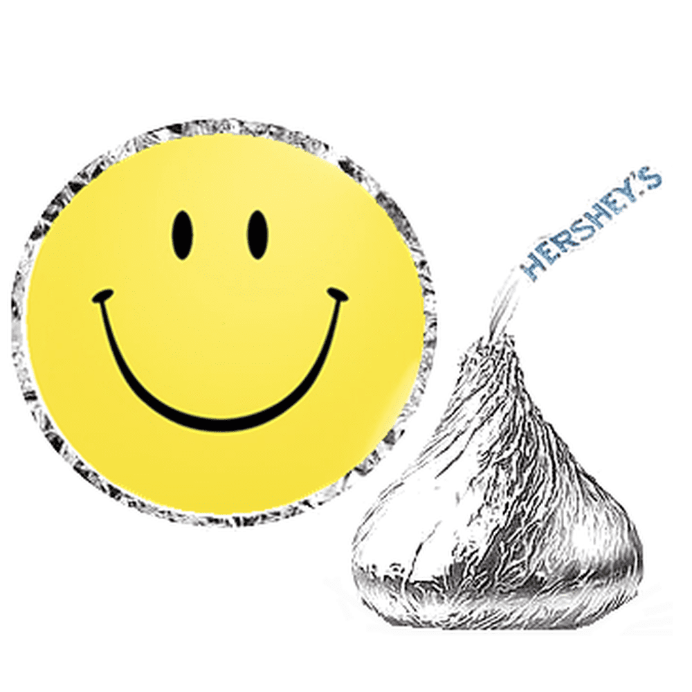 216 Smiley Face Party Favor Hershey's Kisses Stickers / Labels