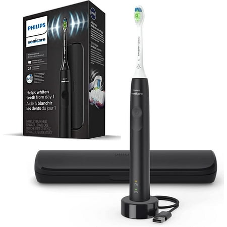 PHILIPS Sonicare Electric Toothbrush, DiamondClean Power Rechargeable Toothbrush, Black