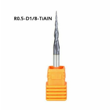 

R0.25mm-1mm Tapered Ball Nose End Mill 1/8 Shank CNC Router Woodwork Carving